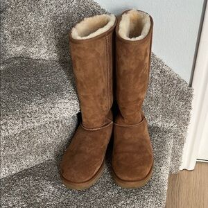 UGG Chestnut Suede Tall Boots